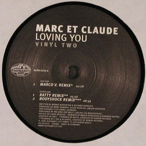 Marc et Claude: Loving You * 6, Vinyl 1 + 2, Alphabet City (ALPH 0113-6), D, 2001 Typ: 12"*2 Best.-Nr.: V6330 Preis: 7,50 Euro.