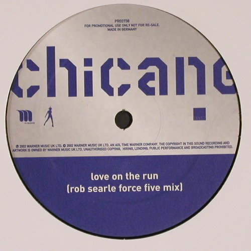 Chicane: Love On The Run*2, Promo, 33rpm, WEA, LC (PRO 3738), D, 2002 Typ: 12" Best.-Nr.: V6401 Preis: 7,50 Euro.