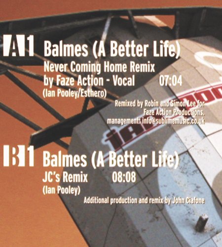 Pooley,Ian feat.Esthero: Balmes (A Better Life) Vol.2, V2 (VVR5016610), EEC, 2001 Typ: 12" Best.-Nr.: V6485 Preis: 7,50 Euro.