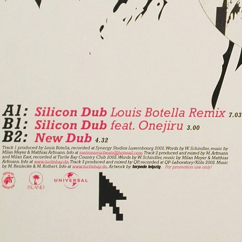 Turtle Bay Country Club: Silicon Dub*2 + New Dub, Turtle Bay (259 757), D,Promo, 2002 Typ: 12" Best.-Nr.: V8062 Preis: 6,00 Euro.
