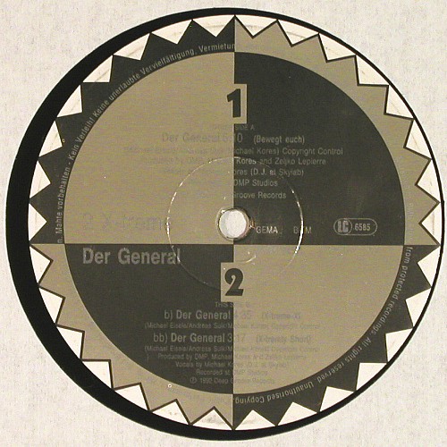 2 X-Treme: Der General*3, Bewegt Euch, Deep Groove (74321102981), D, 1992 Typ: 12" Best.-Nr.: V8065 Preis: 9,00 Euro.