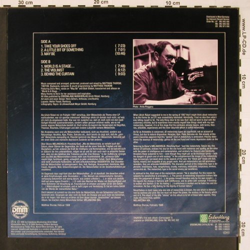 Thurow,Matthias: Melancholia, Erdenklang (IRS 942.168), D, 1988 Typ: LP Best.-Nr.: Y478 Preis: 7,50 Euro.