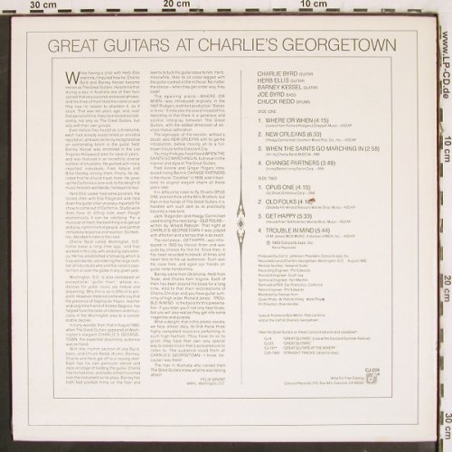 Byrd,Charlie/Barney Kessel/H.Ellis: Great Guitars at Charlies(like new), Concord (CJ-209), US, 1983 Typ: LP Best.-Nr.: V3890 Preis: 12,50 Euro