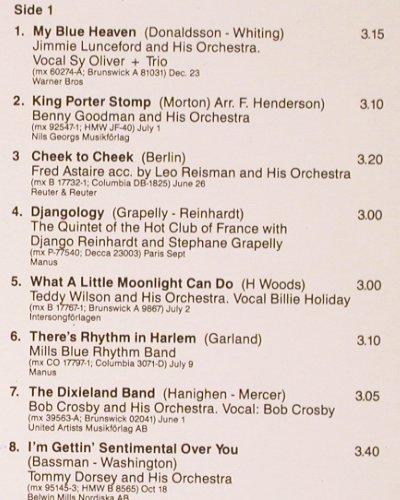 V.A.Cheek to Cheek 1935: Jimmie Lunceford.. Fats Waller, Phontastic(NOST 7657), S, 1985 - LP - V3892 - 9,00 Euro