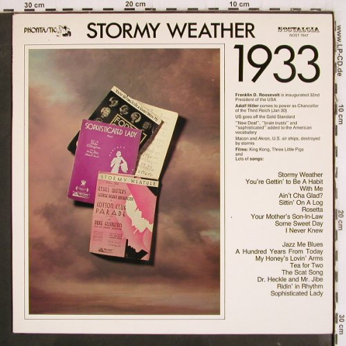 V.A.Stormy Weather 1933: Duke Ellington, B.Crosby, Venuti..., Phontastic(NOST 7647), S, 1983 - LP - V3894 - 9,00 Euro