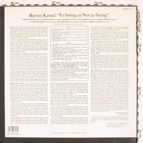 Kessel,Barney: To Swing or not to swing.1955,sign., Contemporary (OJC-317), US, Ri, 1987 Typ: LP Best.-Nr.: V4103 Preis: 17,50 Euro