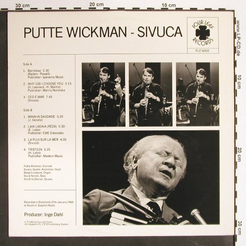 Wickman,Putte & Sivuca: Same, rec. Stockholm 1969, Four Leaf Rec(FLC 6002), S, 1982 - LP - V4130 - 17,50 Euro
