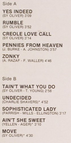 Oliver,Sy  and his Orchestra: Yes Indeed, m /vg+, Black and Blue(33.048), F,  - LP - V4217 - 6,00 Euro