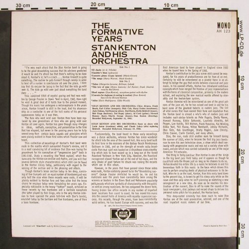 Kenton,Stan & his Orch.: The Formative Years, Hollyw.1942, Ace of Hearts (AH 123), UK, Mono, 1967 Typ: LP Best.-Nr.: V4243 Preis: 17,50 Euro