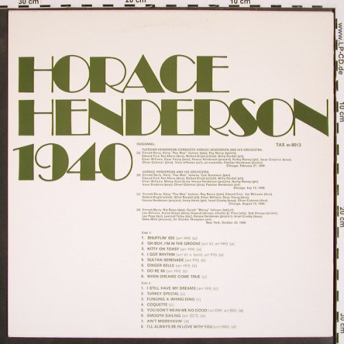 Henderson,Horace: 1940, TAX(m-8013), S,  - LP - V4329 - 9,00 Euro
