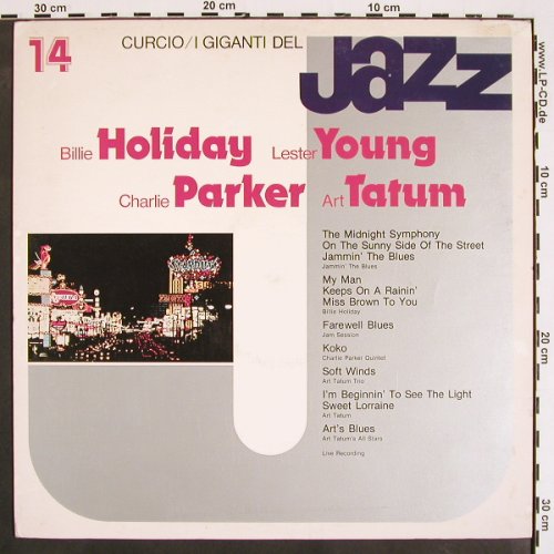 Holiday,Billie / Lester Young: Charlie Parker, Art Tatum, Foc, I Grandi del Jazz(GJ-14), I, 1980 - LP - V4335 - 7,50 Euro