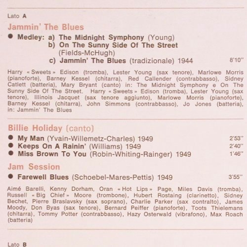 Holiday,Billie / Lester Young: Charlie Parker, Art Tatum, Foc, I Grandi del Jazz(GJ-14), I, 1980 - LP - V4335 - 7,50 Euro