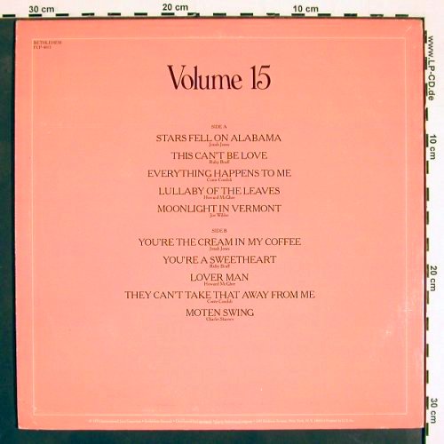 V.A.Bethlehem's Finest Vol.15: Jonah Jones... Charlie Shaver, Bethlehem(FCP-4015), US, m-/vg+, 1976 - LP - V4336 - 5,00 Euro