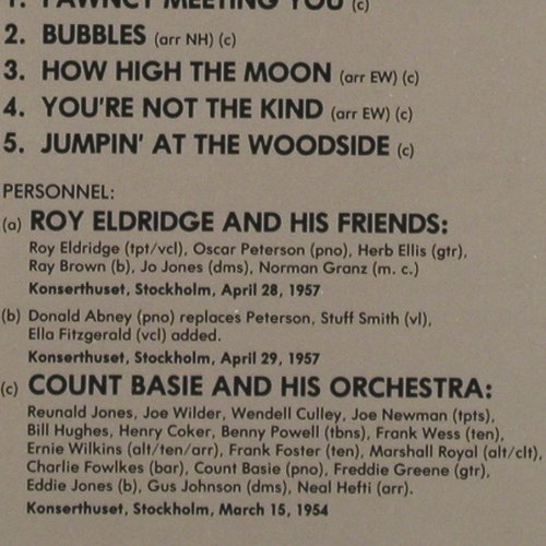 Eldridge,Roy / Count Basie: Americans in Sweden, 1957 / 1954, Jazz Society(AA 514), S, 1983 - LP - V4337 - 9,00 Euro