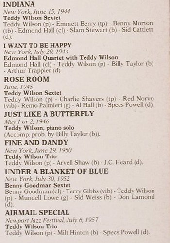 Wilson,Teddy: Gentleman of Keyboard (1934-57), Giants Of Jazz(LPJT 91), I, 1989 - LP - V4389 - 9,00 Euro