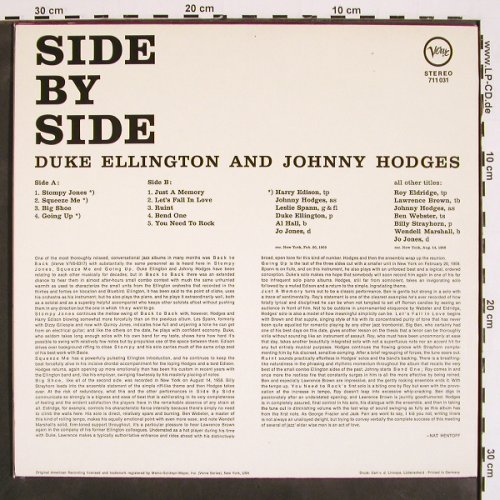 Ellington,Duke & Johnny Hodges: Side By Side (1958/59), Verve(711 031), D, Ri, 1971 - LP - V4392 - 17,50 Euro