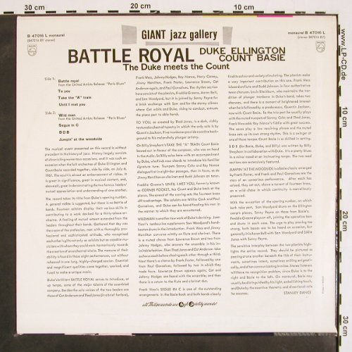 Ellington,Duke / Count Basie: Battle Royal, Duke meets the Count, Philips nonoaural(B 47016 L), S, 1962 - LP - V4393 - 24,00 Euro