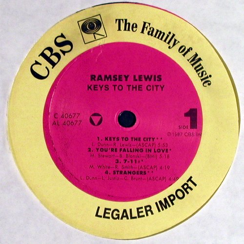 Lewis,Ramsey: Keys To The City, m-/vg+, Columbia Import (FC 40677/AL4067), US, 1987 Typ: LP Best.-Nr.: V4511 Preis: 5,00 Euro