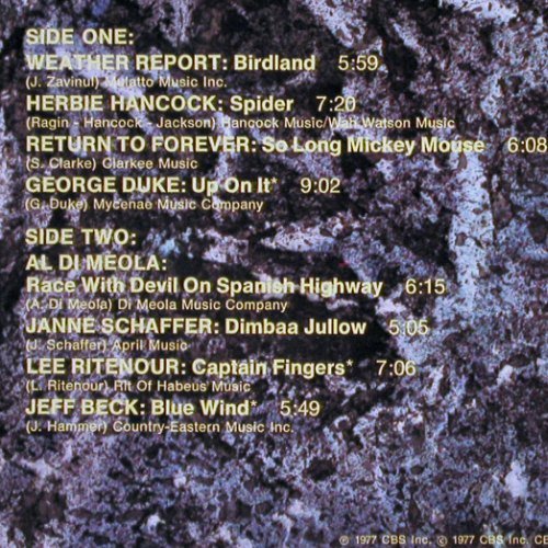 V.A.Jazz Rocks: Weather Report... Alphonso Johnson, CBS(CBS 88269), NL, Foc, 1977 - 2LP - V4513 - 9,00 Euro
