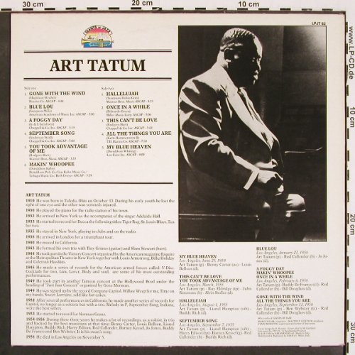 Tatum,Art: Same, m-/m-, Giants Of Jazz (LPJT 63), I, 1986 Typ: LP Best.-Nr.: V4519 Preis: 6,00 Euro