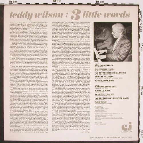 Wilson,Teddy: 3 Little Words, Black and Blue (CJ 101), F, 1978 Typ: LP Best.-Nr.: V4525 Preis: 7,50 Euro