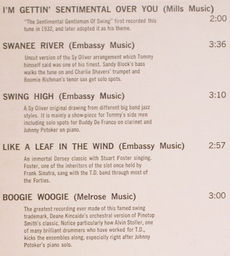 Dorsey,Tommy & his Orch.: The Great, Pickwick (SPC 3168), US, 1973 Typ: LP Best.-Nr.: V4526 Preis: 6,00 Euro