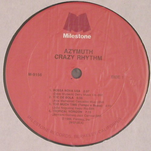 Azymuth: Crazy Rhythm, Milestone (M-9156), US, 1988 Typ: LP Best.-Nr.: V4703 Preis: 14,00 Euro