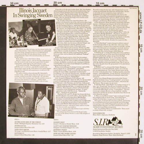 Illionois Jacquet: In Swining Sweden, S.I.R. (SLP 000 001), S, 1978 Typ: LP Best.-Nr.: V4715 Preis: 9,00 Euro