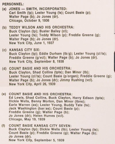 Young,Lester: The Alternative Lester (1936-1939), TAX (m-8000), S, 1975 Typ: LP Best.-Nr.: V4717 Preis: 12,50 Euro