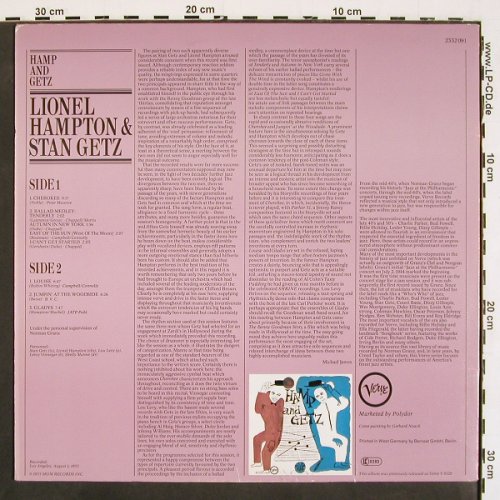 Hampton,Lionel & Stan Getz: Hamp and Getz (1955), Verve (2332 091), D, Ri Typ: LP Best.-Nr.: V4722 Preis: 12,50 Euro