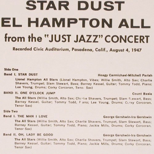 Hampton,Lionel: Star Dust by L.H.'s All Stars(1947), MCA (MCA-198), US Typ: LP Best.-Nr.: V4728 Preis: 9,00 Euro