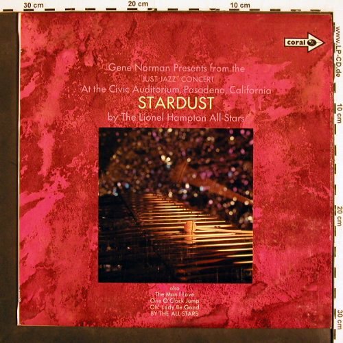 Hampton,Lionel - Allstars: Stardust, Mono (1947), Coral (CP 28), UK, 1970 Typ: LP Best.-Nr.: V4759 Preis: 20,00 Euro