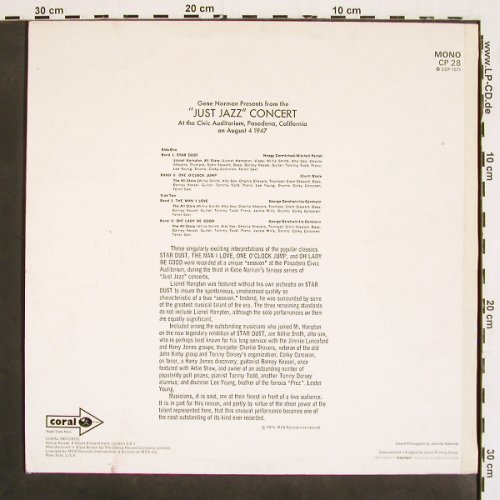 Hampton,Lionel - Allstars: Stardust, Mono (1947), Coral (CP 28), UK, 1970 Typ: LP Best.-Nr.: V4759 Preis: 20,00 Euro
