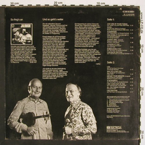 Menuhin,Yehudi & Stephane Grappelli: Fascinatin'Rhythm, m /vg+, HörZu / EMI (C 061-02 690), D, 1975 Typ: LPQ Best.-Nr.: V4766 Preis: 9,00 Euro