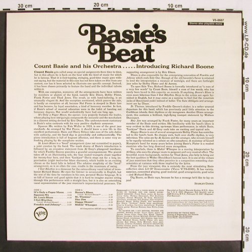 Basie,Count & His Orch.: Basie's Beat (1965-67), Verve (V6-8687), D, Ri Typ: LP Best.-Nr.: V4780 Preis: 20,00 Euro
