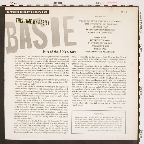 Basie,Count: This Time by...Hits of the 50s & 60, Reprise (R9-6070), US, m-/vg+ Typ: LP Best.-Nr.: V4783 Preis: 9,00 Euro