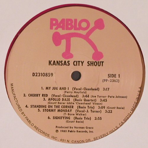 Basie,Count: Kansas City Shout, red vinyl, Pablo (D2310859), US, 1980 Typ: LP Best.-Nr.: V4790 Preis: 17,50 Euro
