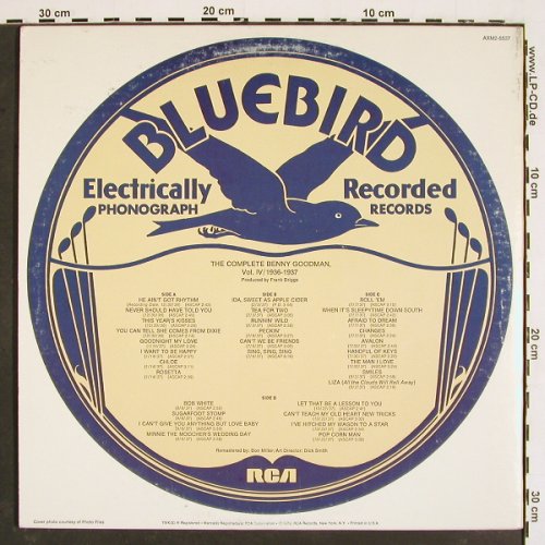 Goodman,Benny: The CompleteVol.IV, 1936-1937, Foc, Bluebird RCA (AXM2-5537), US, 1975 Typ: 2LP Best.-Nr.: V4812 Preis: 12,50 Euro