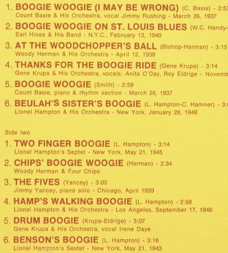 V.A.The Greatest Boogie Woogie perf: Count Basie...Hampton'Sextet, Vol.2, Joker (SM 3904), I, 1937-49, 1981 Typ: LP Best.-Nr.: V4813 Preis: 7,50 Euro