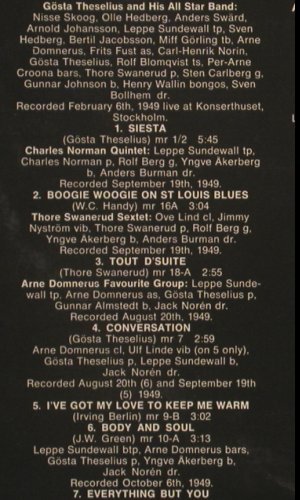 V.A.Siesta, Swedish Jazz 1949-56: Vol.1, Mono, Foc, m-/vg+, Metronome (JMLP 2-104), S, 1974 Typ: 2LP Best.-Nr.: V4817 Preis: 9,00 Euro