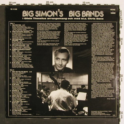 Big Simon's Big Band: Same, Simon Brehms (1947-48/52), Telestar, S, 1975 Typ: LP Best.-Nr.: V4848 Preis: 9,00 Euro
