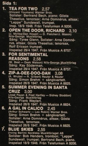Big Simon's Big Band: Same, Simon Brehms (1947-48/52), Telestar, S, 1975 Typ: LP Best.-Nr.: V4848 Preis: 9,00 Euro