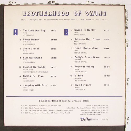 Brotherhood of Swing: Same, Wolfg.Schlüter, M.Naura  u.a., Delfina (D 10 105), D, 1981 Typ: LP Best.-Nr.: V5581 Preis: 24,00 Euro