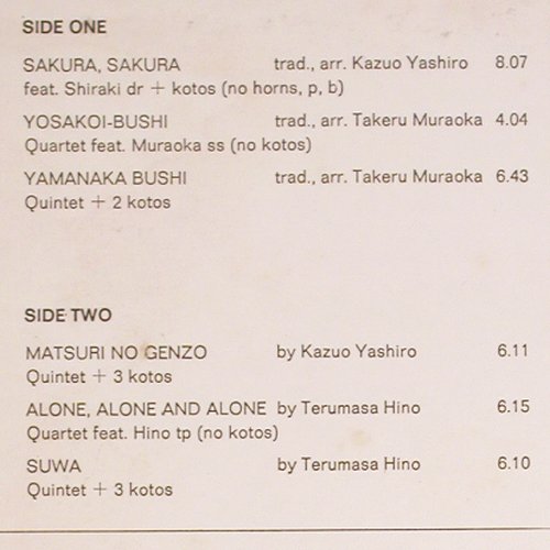 Shiraki Quintet,Hideo +3 Koto Girls: Sakura Sakura, Foc, m /vg+, MPS / BASF(CRM 613), D, 1965 - LP - V6695 - 80,00 Euro