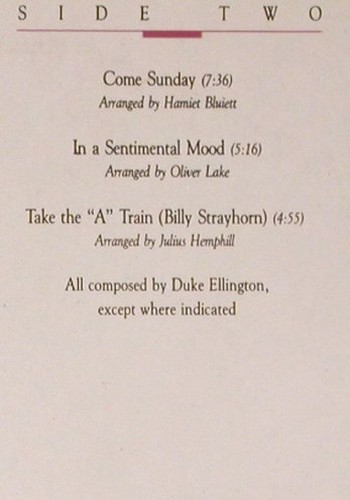 World Saxophone Quartet: plays Duke Ellington, Nonesuch(979 137-1), D, 1986 - LP - V6749 - 9,00 Euro