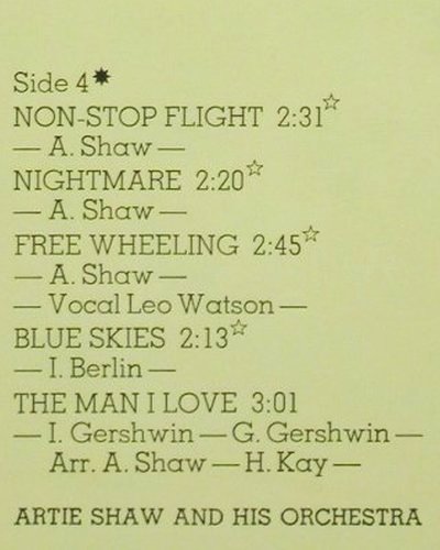 Dorsey,Tommy Orch. &sol; Artie Shaw O.: The Best Of Big Band Music,Foc, CBS (68 273), NL, wol, 1973 Typ: 2LP Best.-Nr.: V6930 Preis: 6,00 Euro.