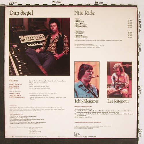 Siegel,Dan: Nite Ride, Inner City (IC 1046), US, 1980 Typ: LP Best.-Nr.: V6957 Preis: 7,50 Euro.
