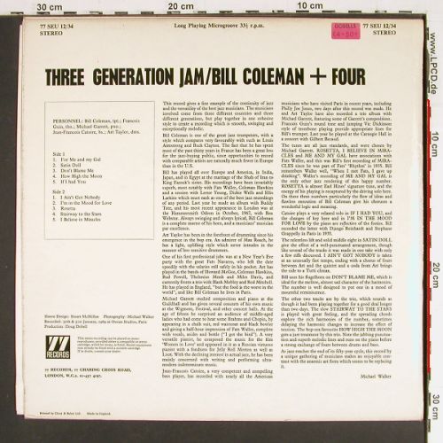 Coleman,Bill + Four: Three Generation Jam,m-/vg-,Laminat, 77 Rec.(77 SEU 12/34), UK, 1969 - LP - V7571 - 7,50 Euro