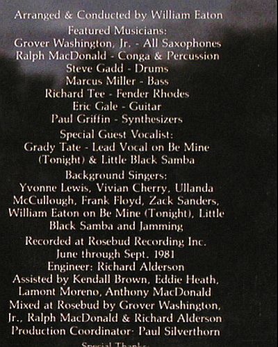 Washington Jr.,Grover: Come Morning, Elektra (ELK K 52 337), D, 1981 Typ: LP Best.-Nr.: V7658 Preis: 7,50 Euro.