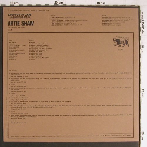 Shaw,Artie: The Swinging Big Band 1(1938/1945), Archive Of Jazz(101.671), I, Vol.15, 1974 - LP - Y3992 - 6,00 Euro